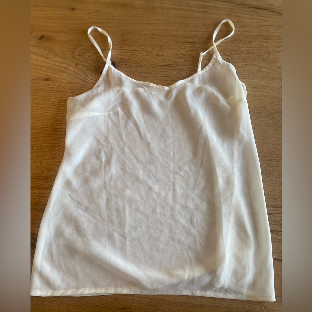 Elegant White Women's‎ Camisole Top Medium Preloved